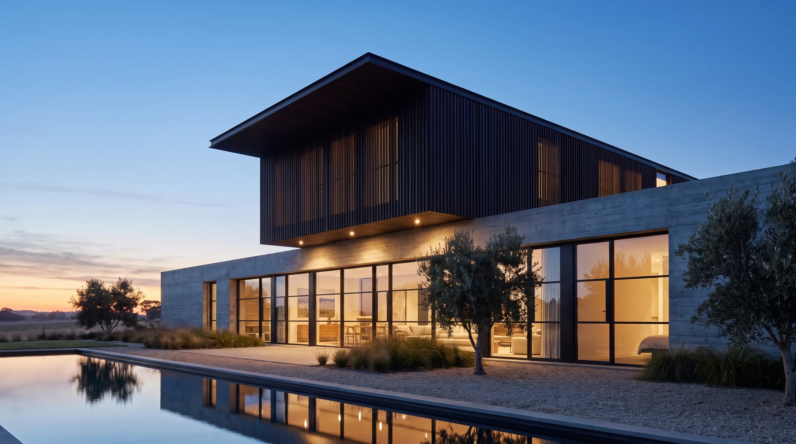 Hero house · dusk